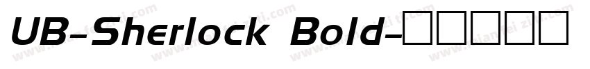 UB-Sherlock Bold字体转换